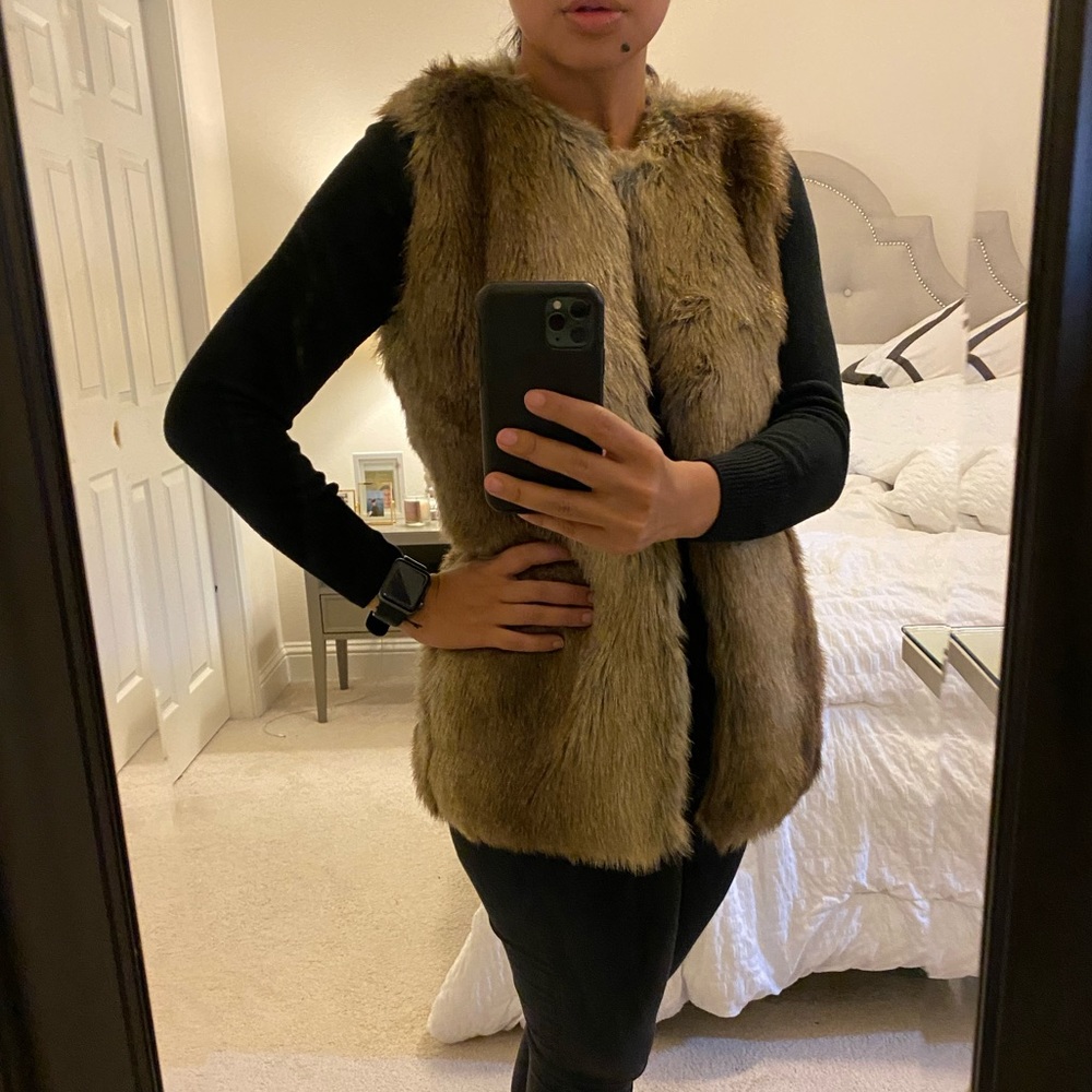 Faux fur vest
